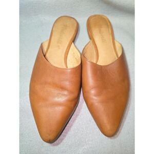 Madewell Women's Brown Leather Pointed Toe Mule Flats Size 6.5